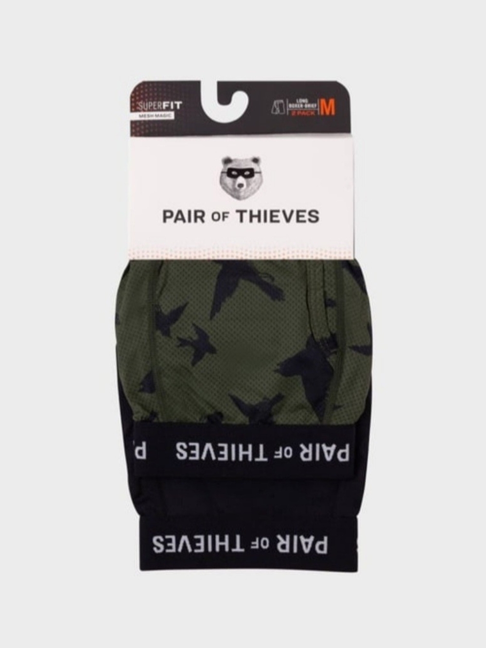 Pair of Thieves Men’s Olive Green & Black Boxer Briefs - 2 Pack